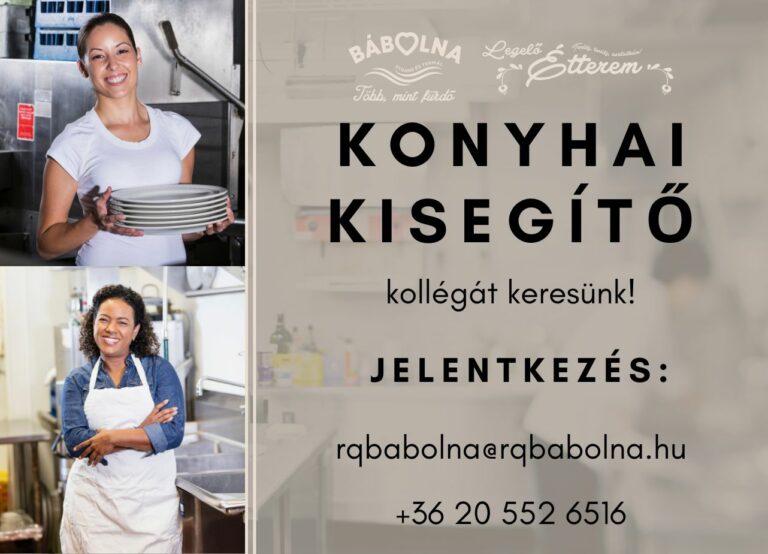 Konyhai kisegítő kollégát keresünk!