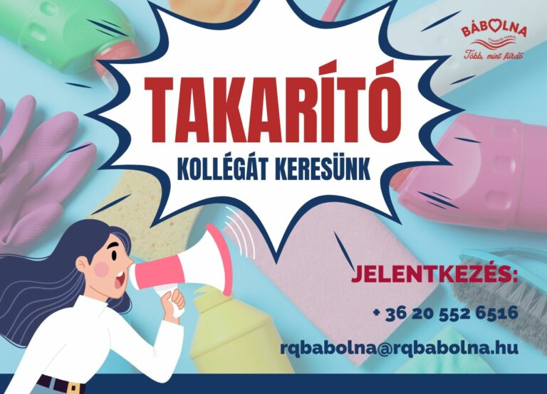 Takarító kollégát keresünk!