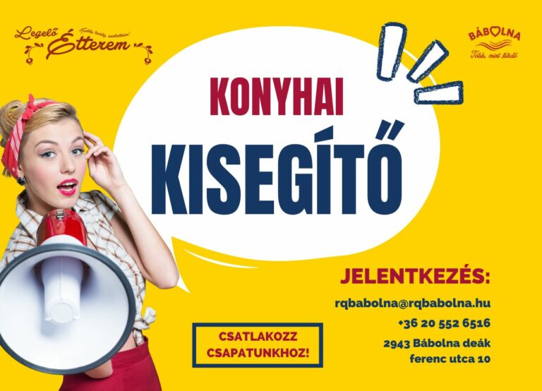Konyhai kisegítő kollégát keresünk!