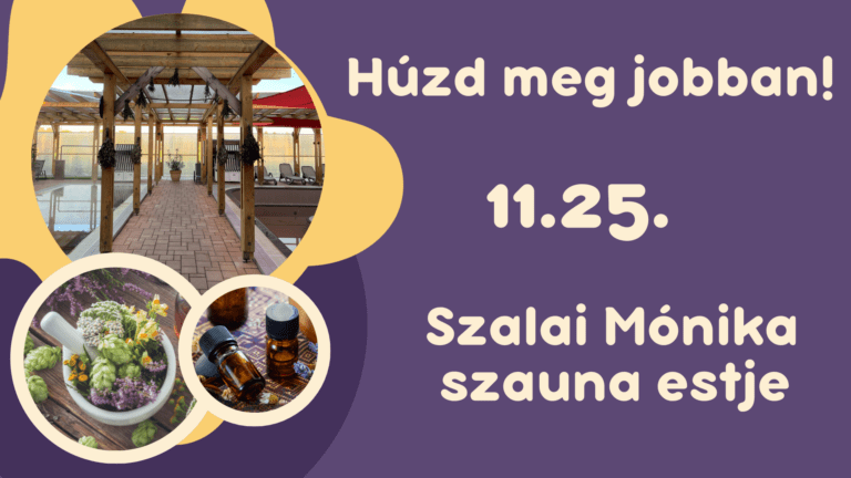 Húzd meg jobban! – Szalai Mónika szauna estje