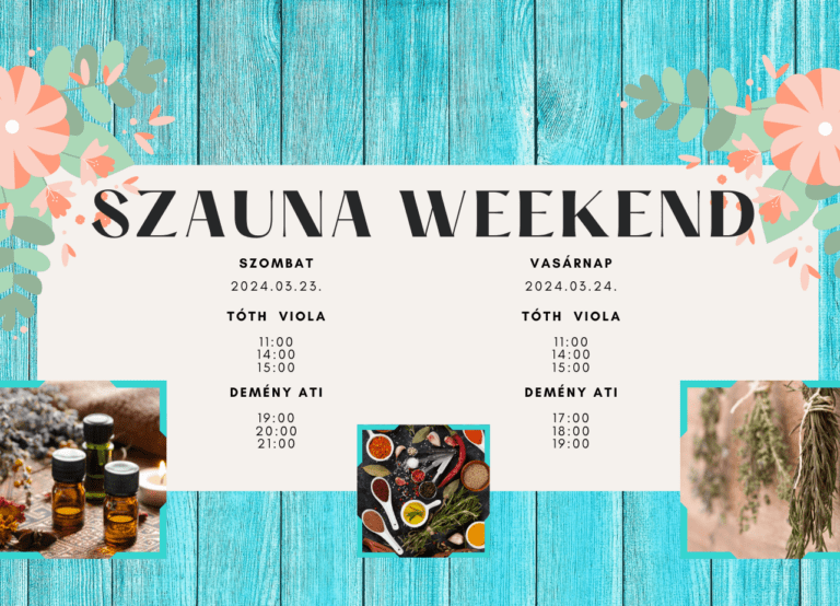 Szauna weekend – Tóth Violával és Demény Atival