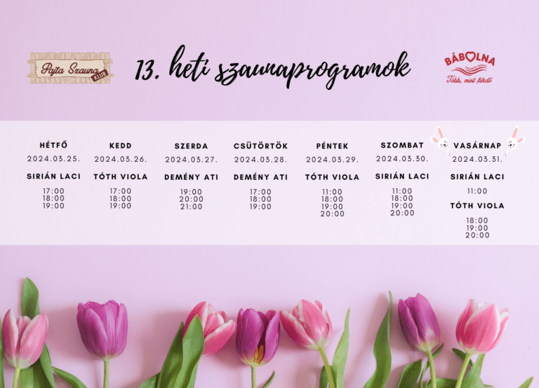 13. heti programjaink