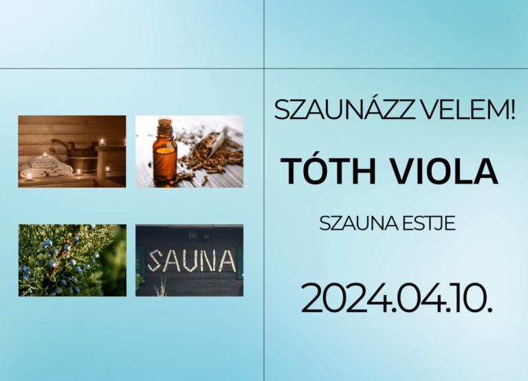 Szaunázz velem! – Tóth Viola szauna estje