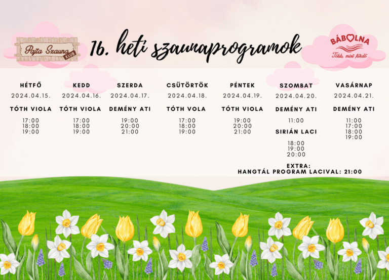 16. heti programok