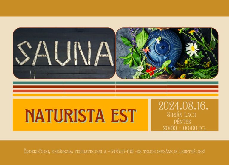 Naturista est – Sirián Lacival – Extra: hangtál program