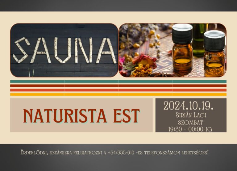 Naturista est – Sirián Lacival – Extra: hangtál program