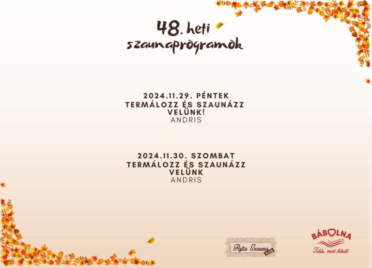 48. heti programok