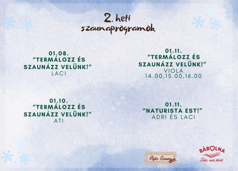 2. heti programok
