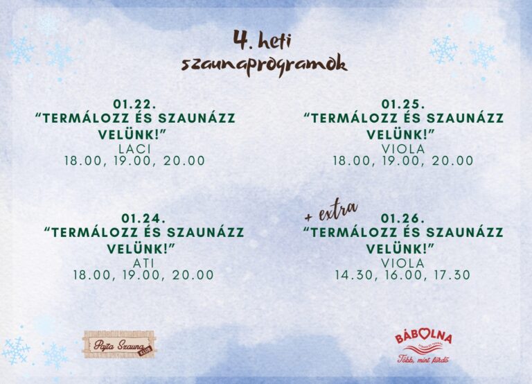 4. heti programok