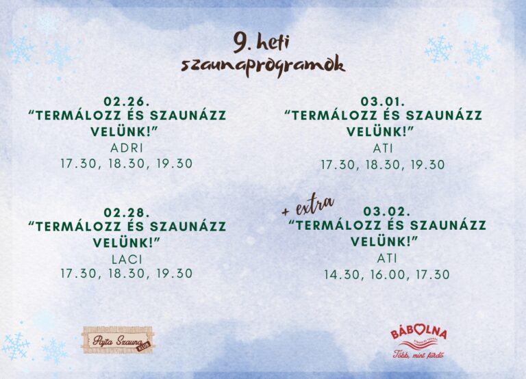 9. heti programok