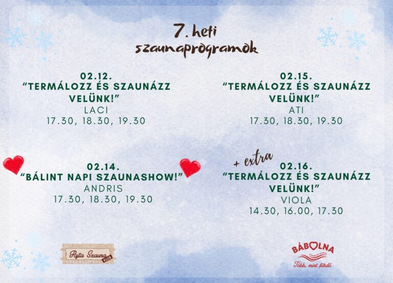 7. heti programok