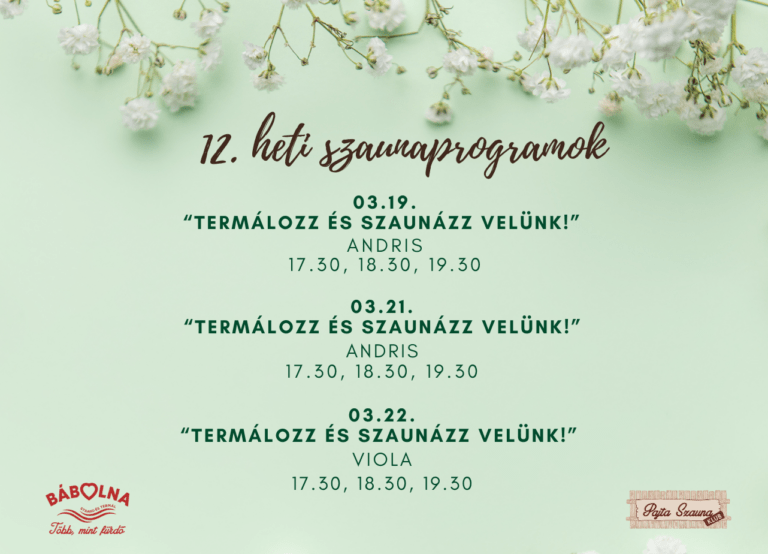 12. heti programok