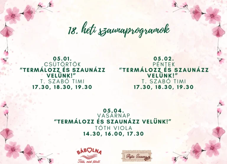 18. heti programok