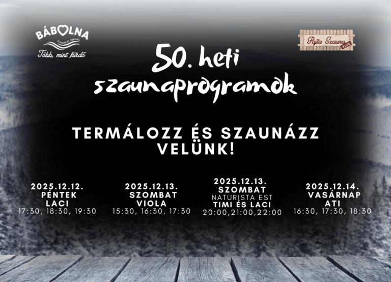 50. heti programok