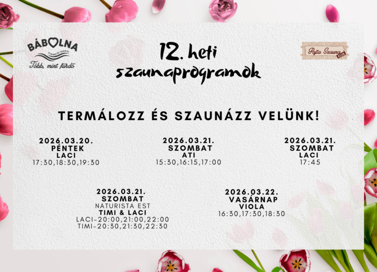12. heti programok