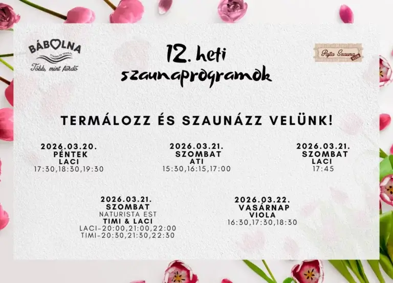 12. heti programok