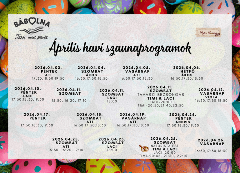 Április havi programok