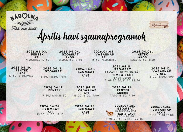 Április havi programok