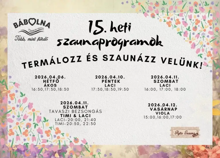 15. heti programok