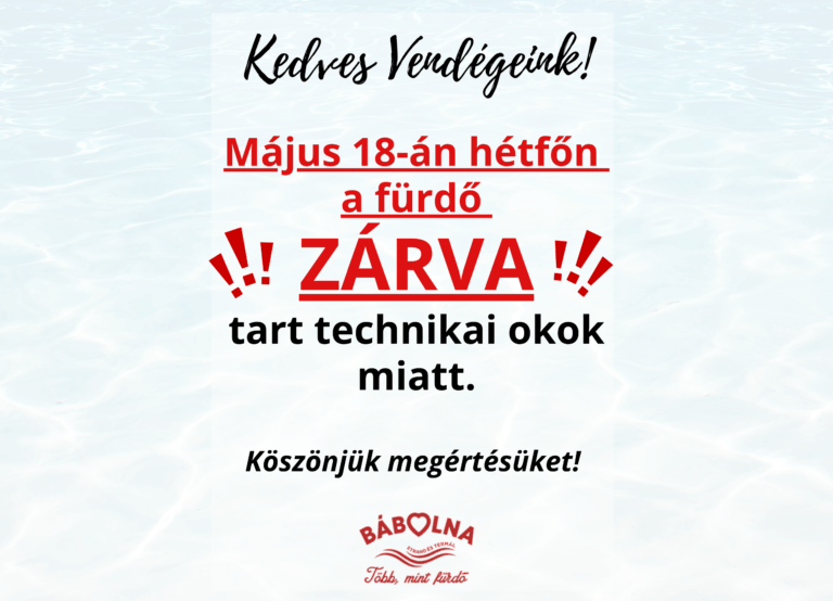 2026. május 18. zárvatartás