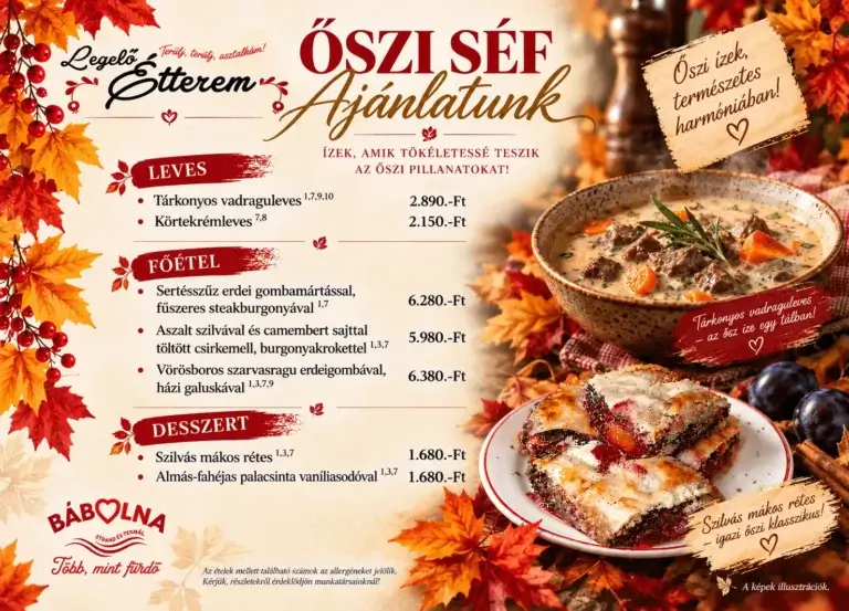 Őszi Séf Ajánlatunk